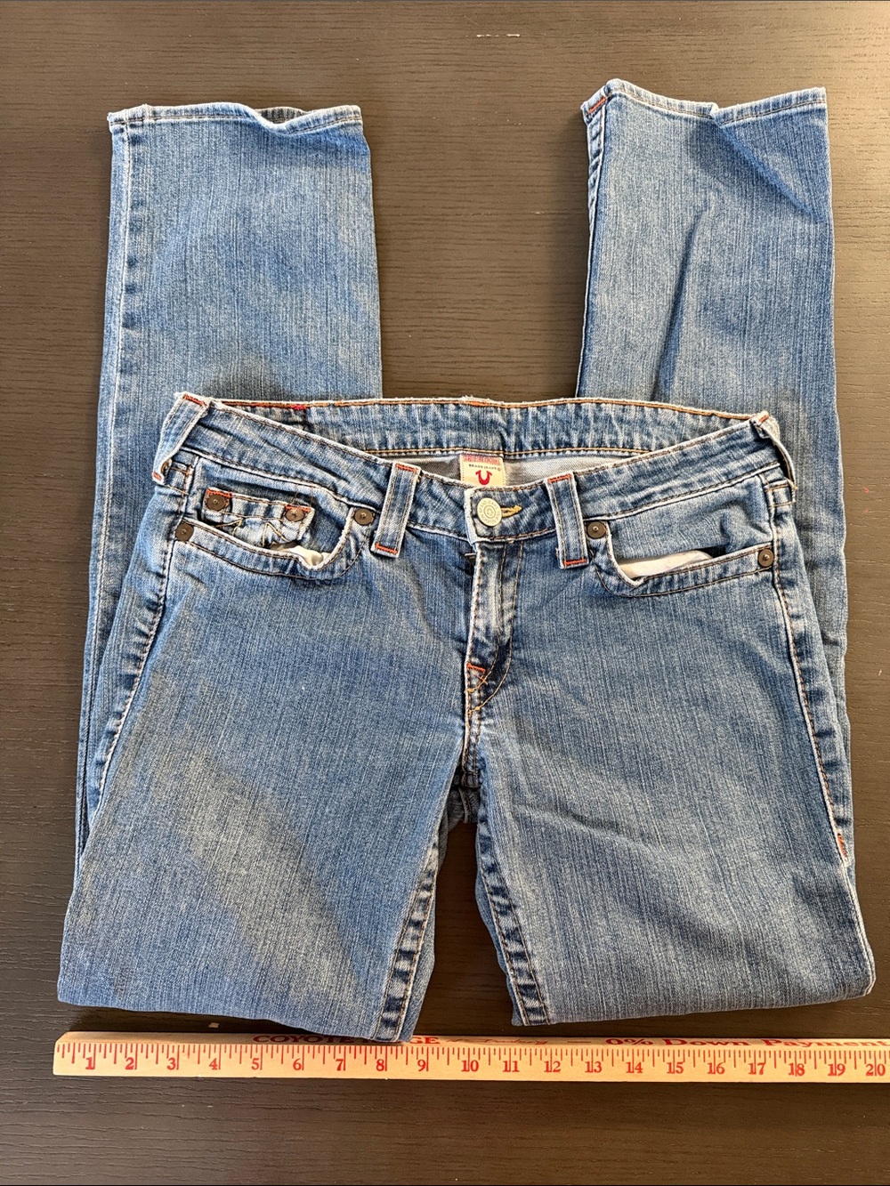 True Religion size 31 Women's Light Blue Classic Straight Jeans soft